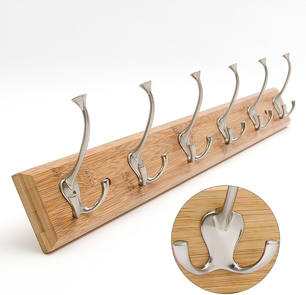 WSNBB Wall Coat Racks, Bamboo Wall Display Storage,Wall Coat Rack Bathroom Kitchen Cupboard (Size : 74 * 8 * 1.8cm)