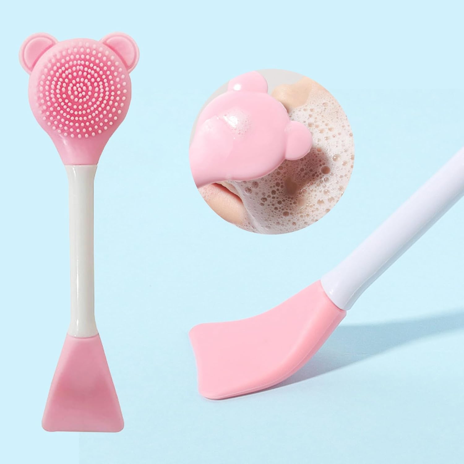 Pink Facial Cream Spatula Silicone Face Mask Brush Mask Beauty Tool-Double Heads Skincare Applicator Tools for Facial Masks Apply Cream Makeup Brushes and Tools Accessories Pink Facial Cream Spatula Silicone Face Mask Brush Mask Beauty Tool-Double Heads Skincare Applicator Tools for Facial Masks Apply Cream Makeup Brushes and Tools Accessories