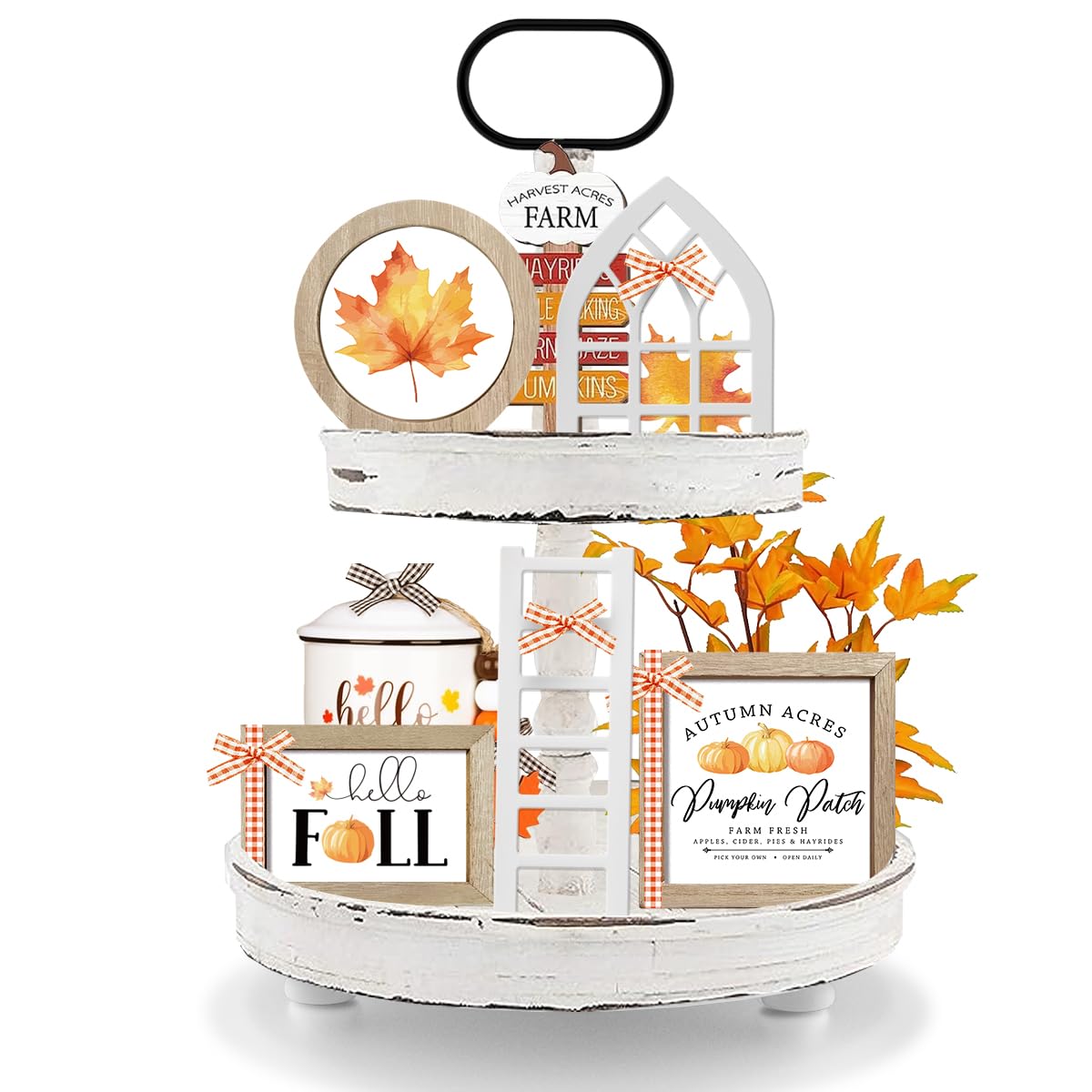 Photo 1 of CRCZK Interchangeable Seasonal Tiered Tray Decor Set