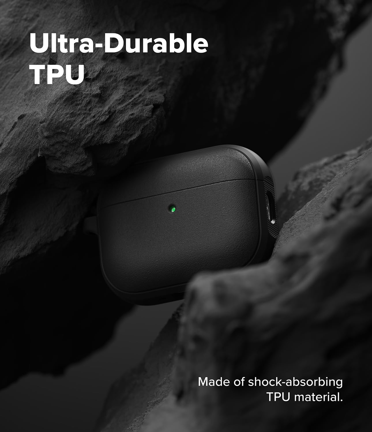 Ringke Onyx Magnetic for AirPods Pro 3 Case [Compatible with MagSafe] Oil & Dirt Resistant Feels Good in The Hand Non-Slip Lightweight Cover with Carabiner - Black