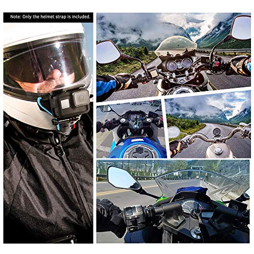 Docooler Suporte de câmera de ação para capacete de motocicleta compatível com GoPro Hero 7/6/5/4/3
