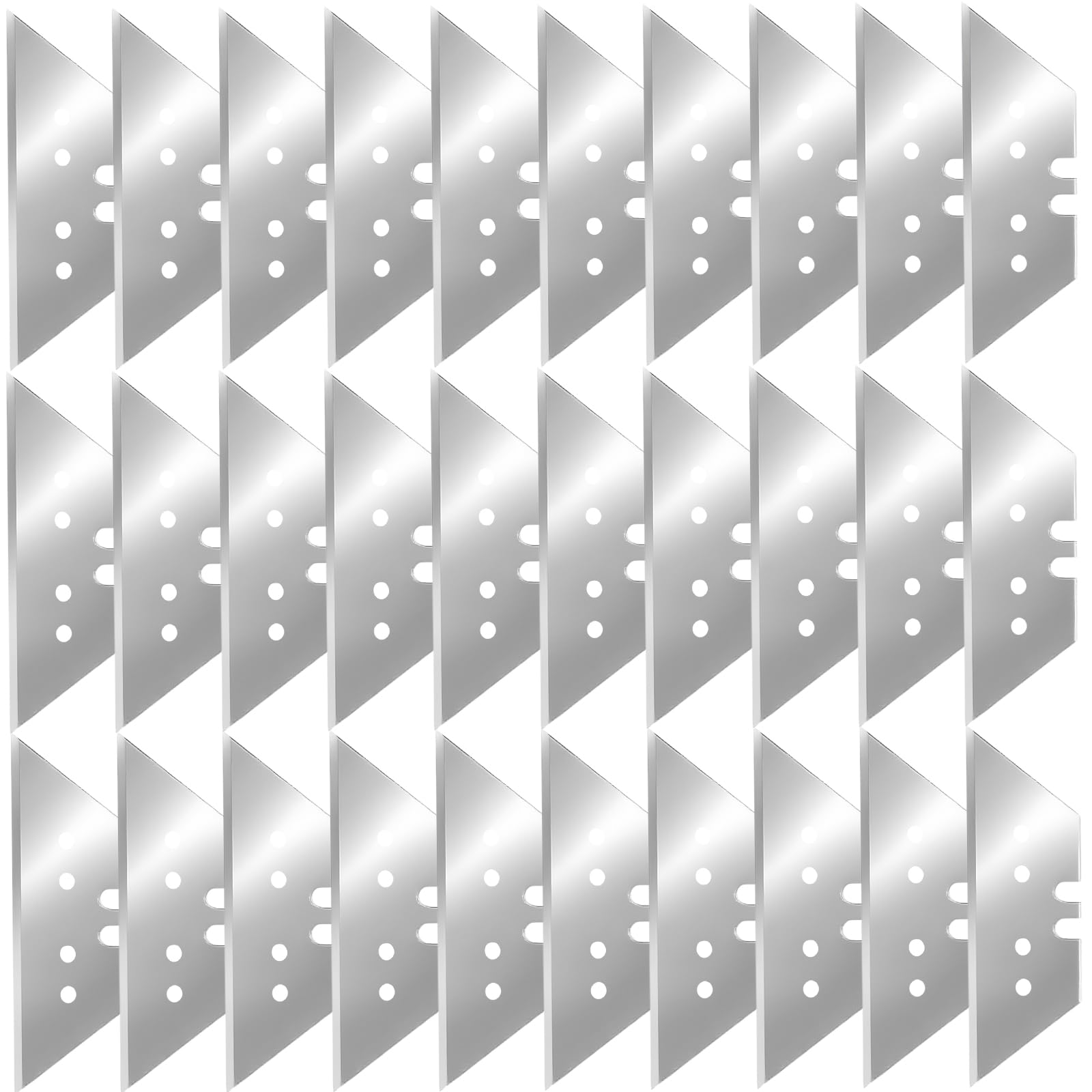 VOBOR 30x Cuchillas Cutter Trapezoidal, 60 x 20 x 0,6 mm Reversible Cuchillas de Repuesto Ultra Afiladas También, para Cuchilla de Corte