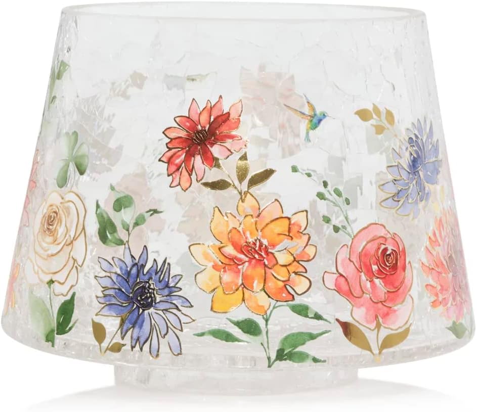 Yankee Candle Daydream Florals Large Crackle Glass Jar Candle Shade for Large and