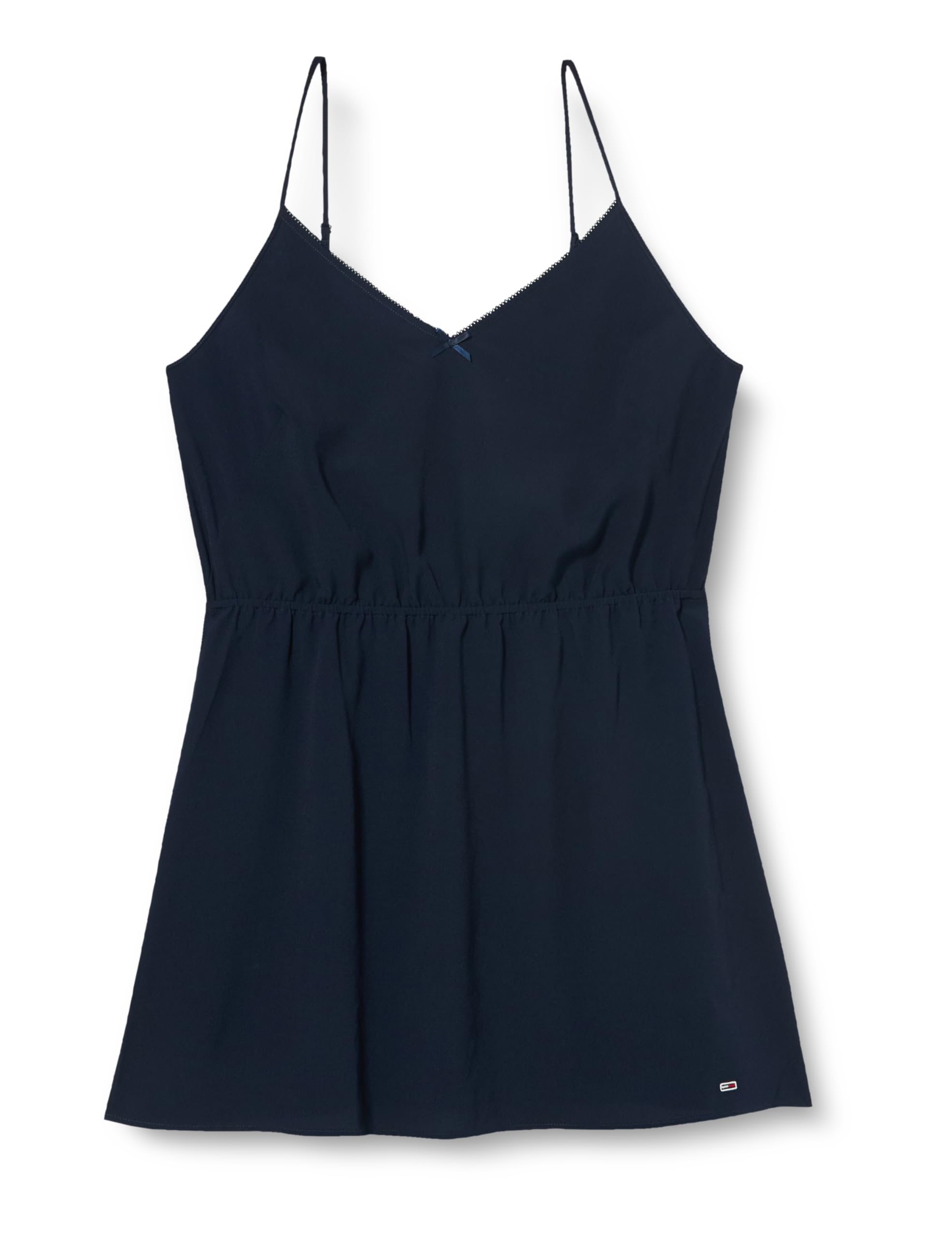 Tommy Jeans Damska sukienka TJW ESSENTIAL STRAP EXT Flare Dress, niebieska, XL, Niebieski (Dark Night Navy), XL