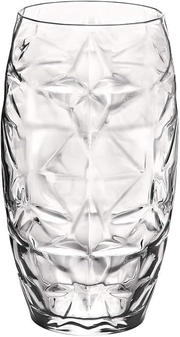 Bormioli Rocco Oriente Cooler Glass, 16oz, Set of 6, Clear