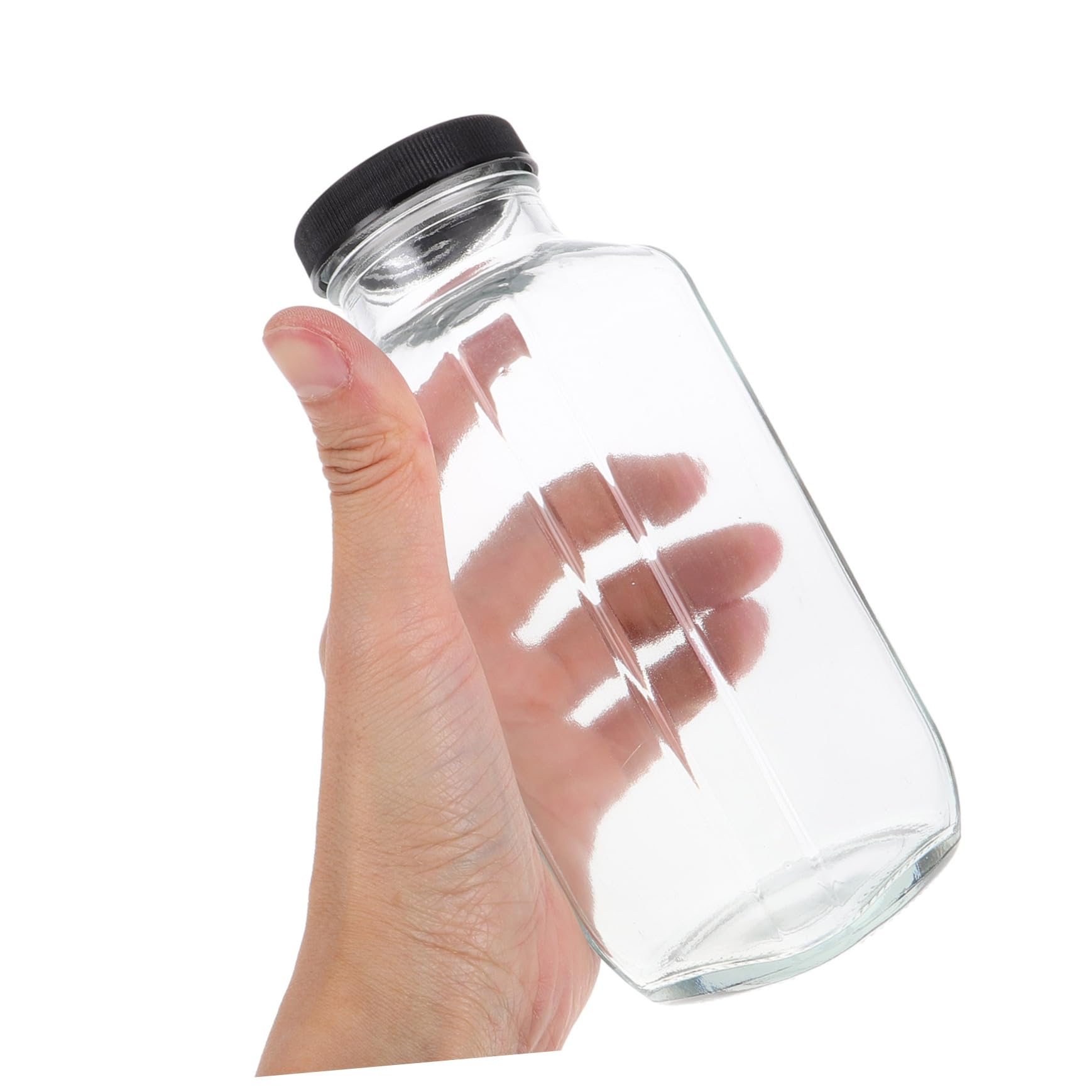Garneck Bottiglie in Vetro per Succo 500ml 4 Pezzi con Coperchi