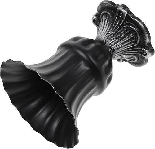 MAGICLULU Florero de mesa de metal, maceta de trompeta, florero floral, florero decorativo de escritorio, pequeño jarrón de metal antiguo, jarrón de