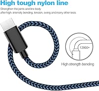 Vista 3 de 5Pack (3/3/6/6/10FT) Fast Charging 3A USB-C to USB-A Cable Rapid Charger Quick Cord Compatible Samsung Galaxy S10 S9 S8 Plus, Note 10 9 8, LG V50