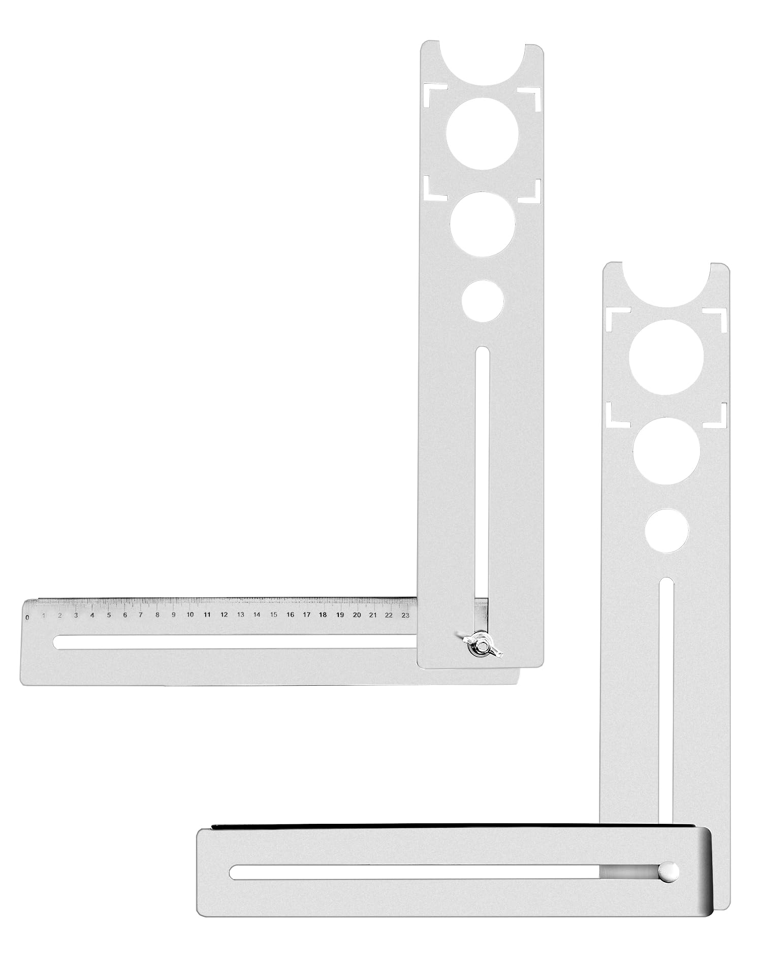 QWORK® Localizzatore di fori per piastrelle, acciaio inossidabile, 25/40/45 mm