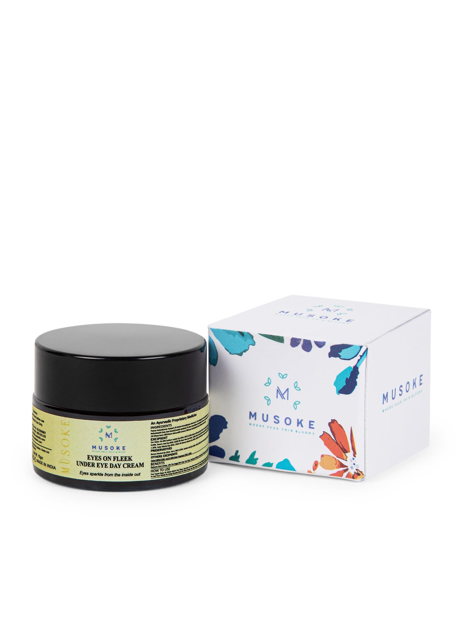 Musoke Eyes On Fleek Under Eye Day Cream - Rejuvenating & Hydrating | Anti-Aging Properties | Reduces Dark Circles| Wrinkles And Puffiness | 15 Gm.
