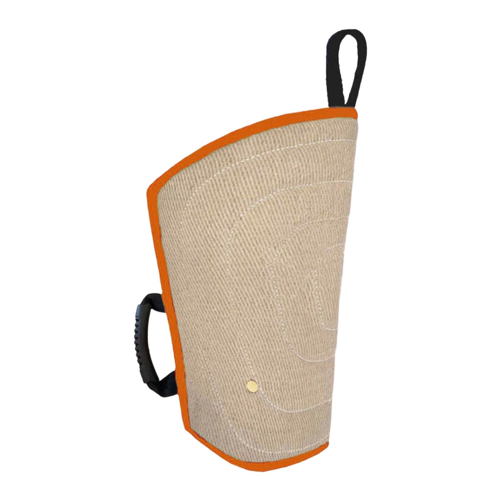 beißschutzhülle für Hunde, Trainingshülle, Hundezubehör für Militärhunde, beißschutz, Hundetrainingsspielzeug, Dickes Jute Canvas, Stabiler Griff, Orange