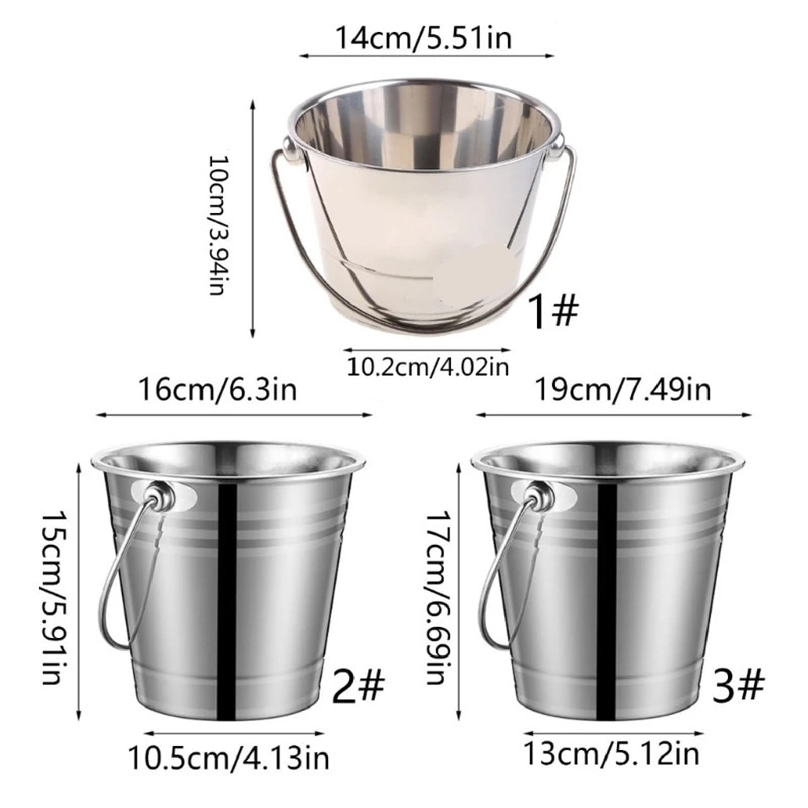 Secchiello for Punch nel Ghiaccio in Acciaio Inossidabile for Vino e Birra, for Forniture for Feste di Vino e Birra per Casa, Bar(2L)