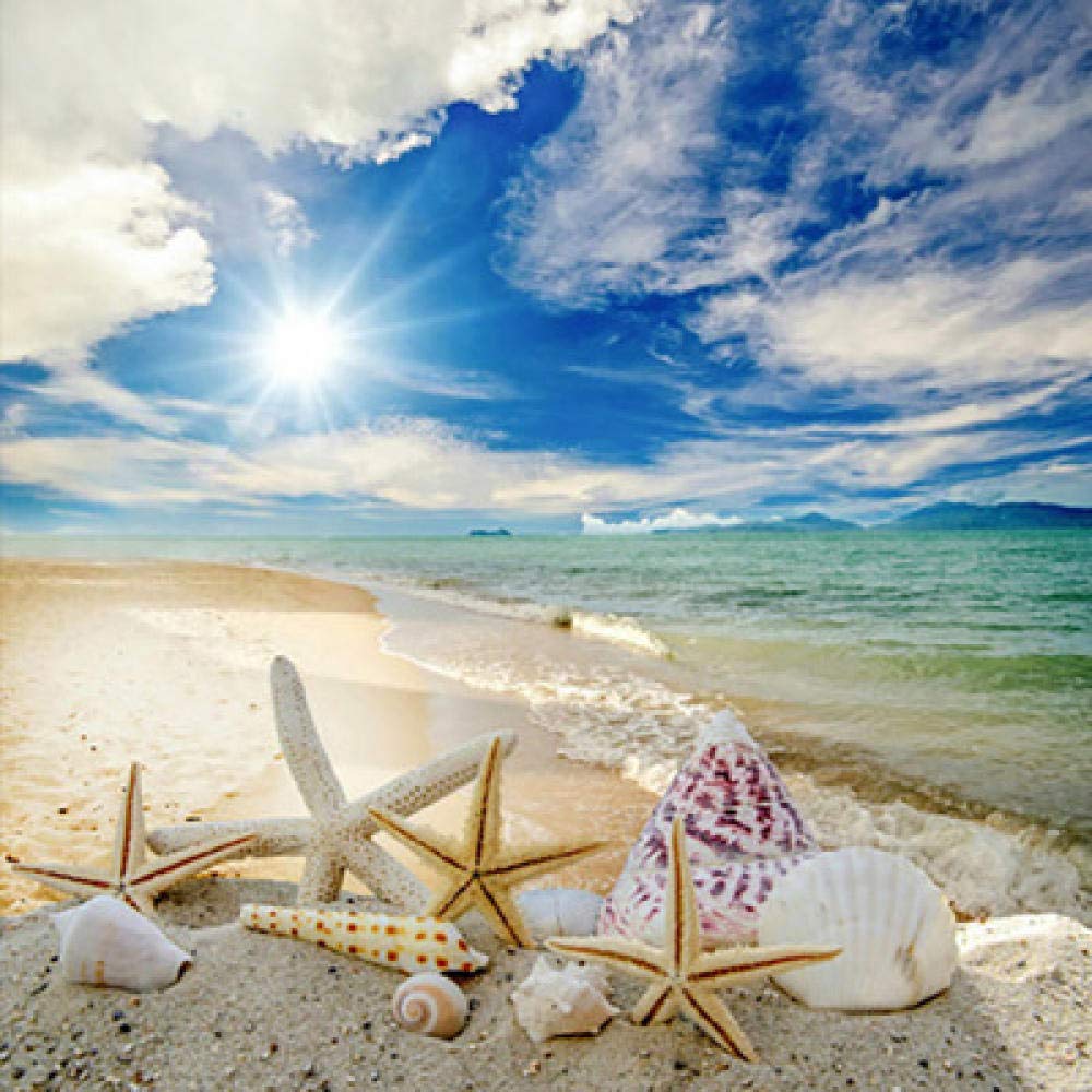Diamond painting complet plage 50x60cm pour oublier le stress grâce à la mosaïque 5D