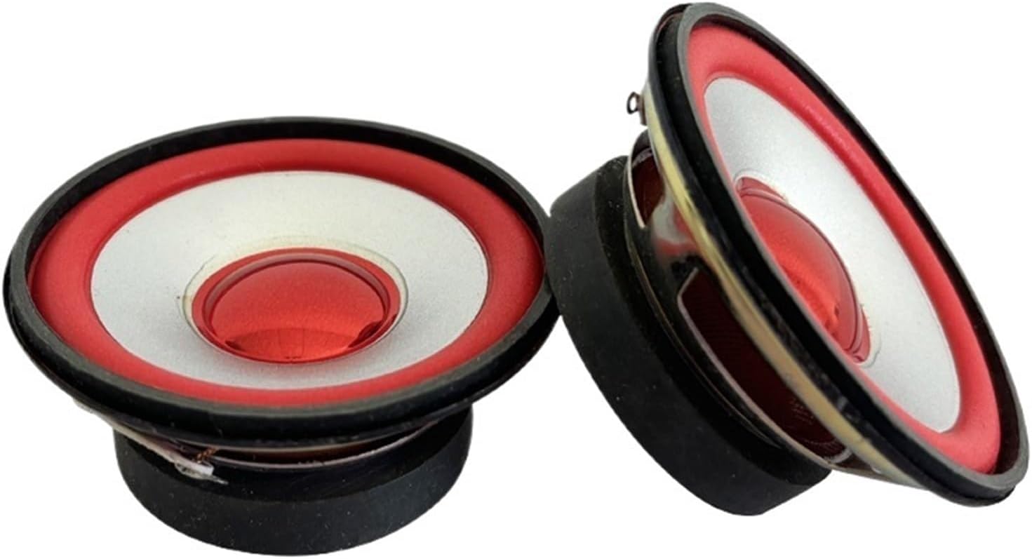 2pcs 2.5 Inch 66MM 4 Ohm 5W Bluetooth Audio Full Range Speaker Unit Round Red Cap for Home Theater Radio Sound Music