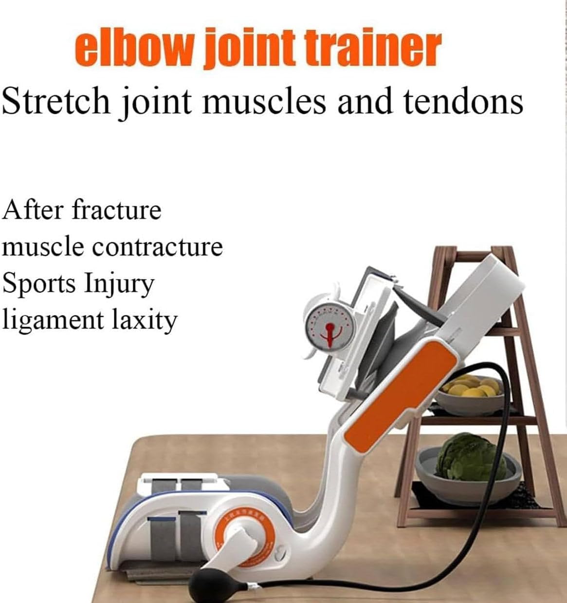 Brace Elbow Joint Rehabilitation Device, Elbow Stretching Trainer with Air Bag Pressurization and Angle Dial, Adjustable -15° to 150° Angle, for Stroke Hemiplegia Patients