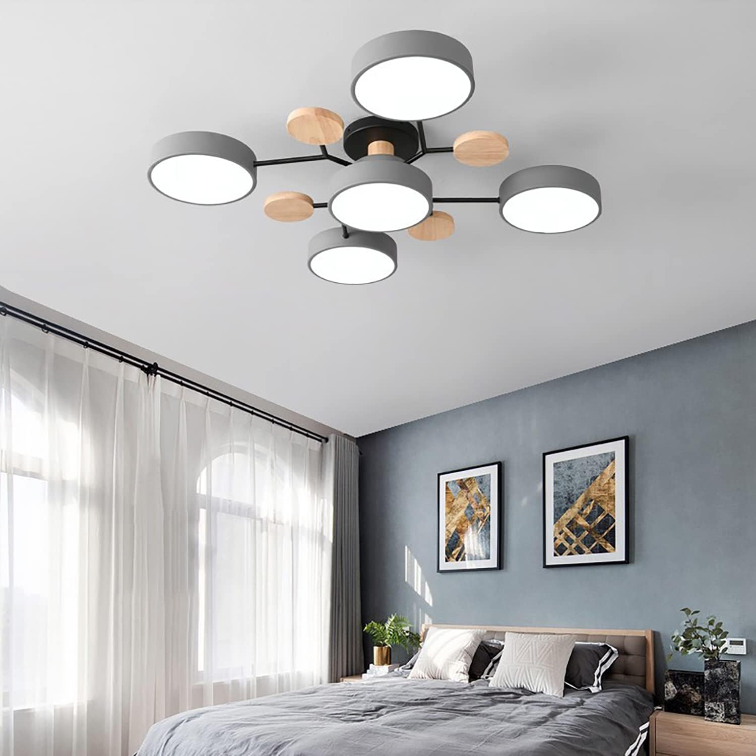 Plafonnier LED dimmable 30 Pouces à intensité réglable et 5 lumières