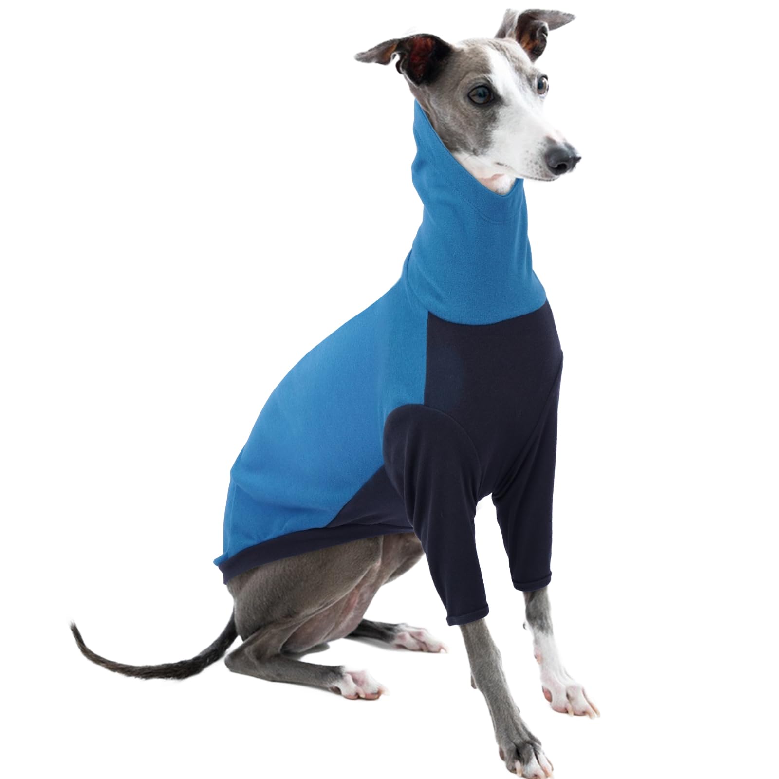 PUMYPOREITY Pull en polaire pour lévrier - Chemise en polaire pour lévrier - Bleu - Taille M