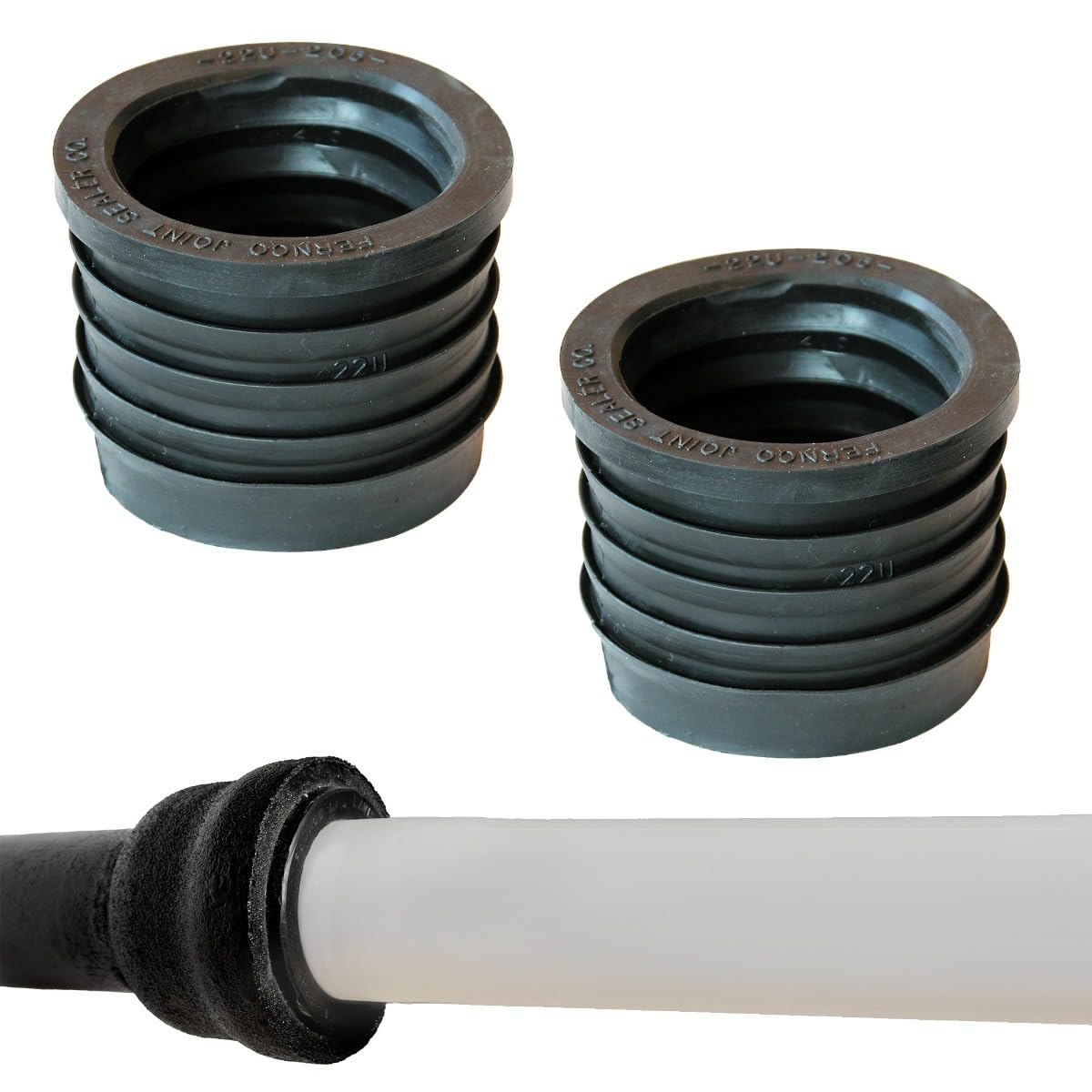 ト*1様 ローディッシュビヘイビア3x3 Compression Rubber Amazon.com: Fernco P22U-205 2-in. Service Weight Cast Iron Hub to