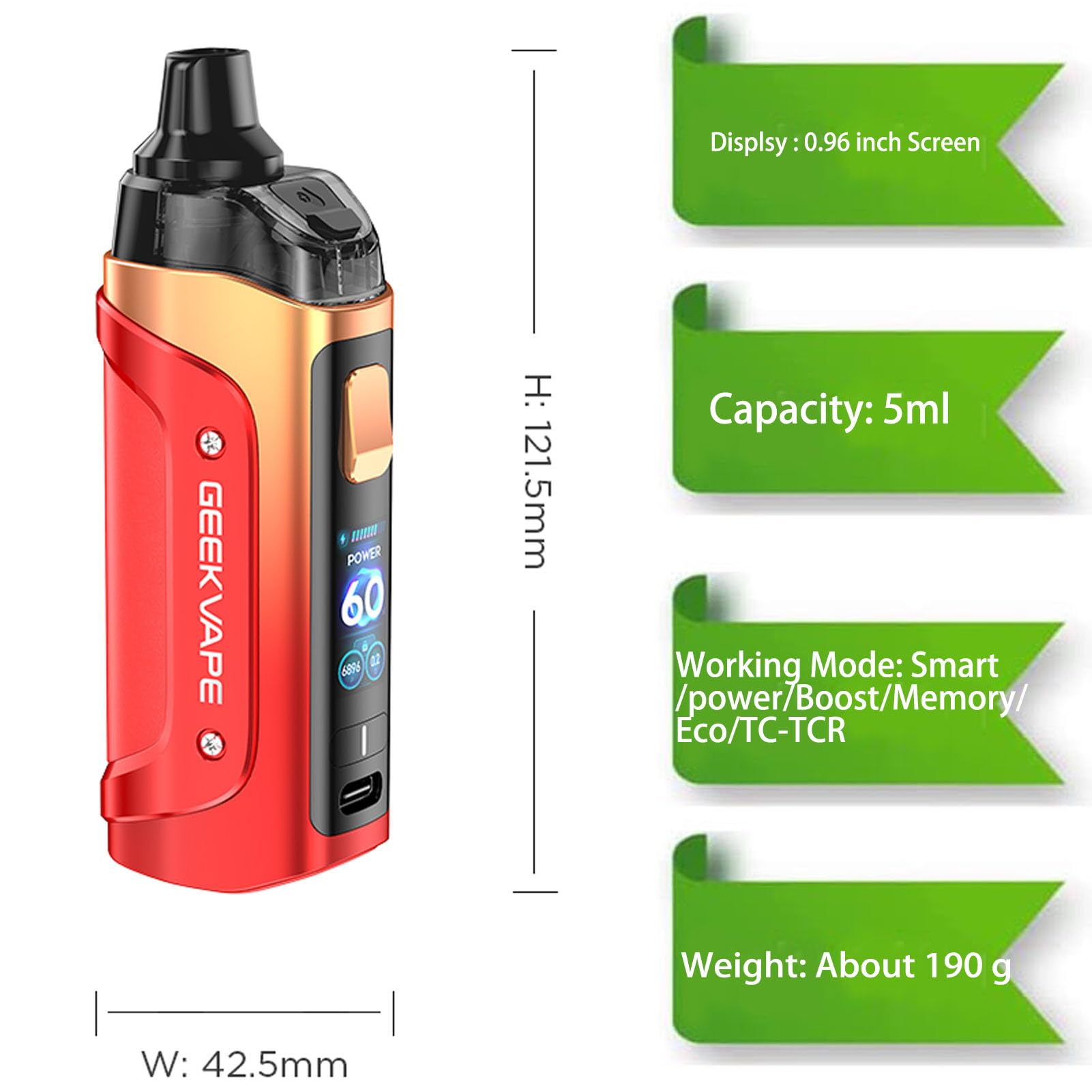 elfbar nachfüll pod läuft aus Geekvape Aegis Boost 3 POD mod Kit 3000mah (max 60W) 5ml mode intelligent  avec geekvape B Coil [0.2ohm | 50-58w]; (0.6ohm