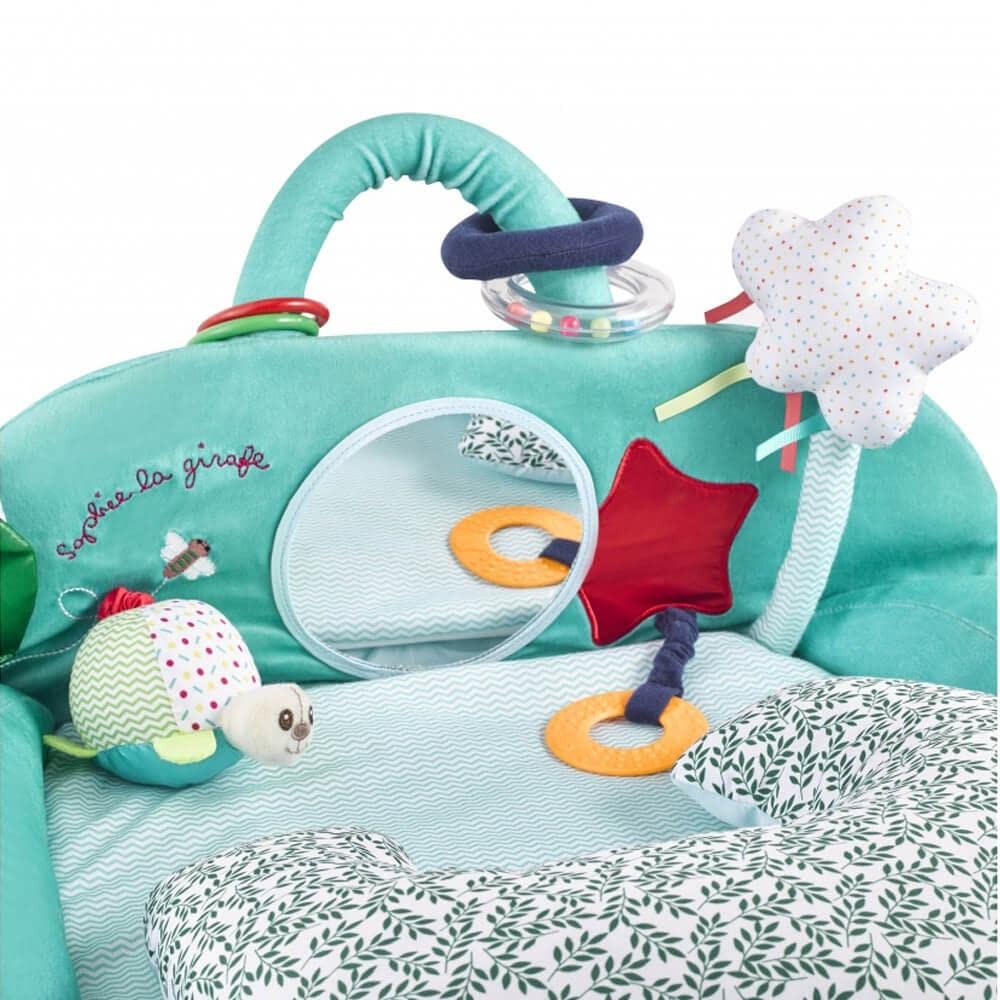 Sophie la Girafe - Fresh Touch - Evolu'doux Spielplatz | Spiegel Rassel Beißring Perlen und Reißverschluss zum Entdecken | 5 Spielpositionen | sensorische Entwicklung | Geschenkidee