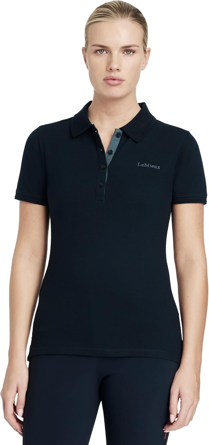 LeMieux Classique Womens Polo Shirt - Quick Drying Cotton Blend - Slim Cut Longer Length