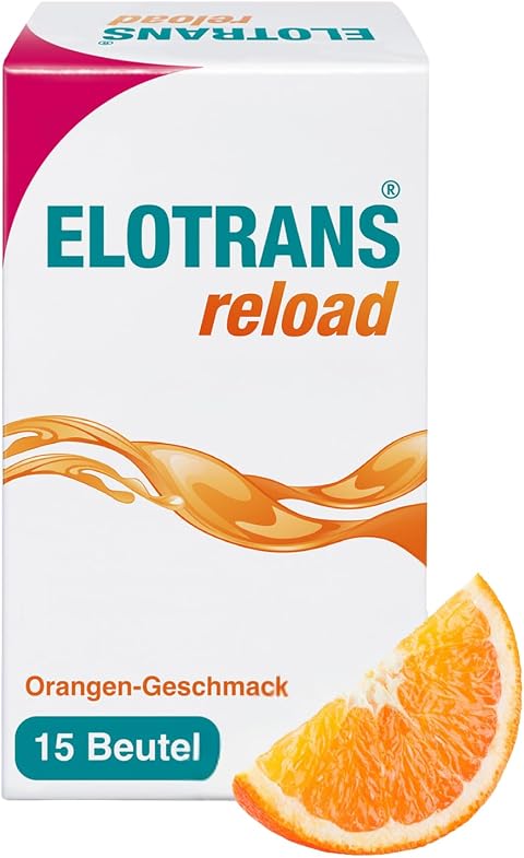 Elotrans Reload - Isotonische Elektrolyt-Glucose-Mischung - Nahrungsergänzungsmittel mit Magnesium, Kaliumchlorid, Cholin und B-Vitaminen - 15 Beutel
