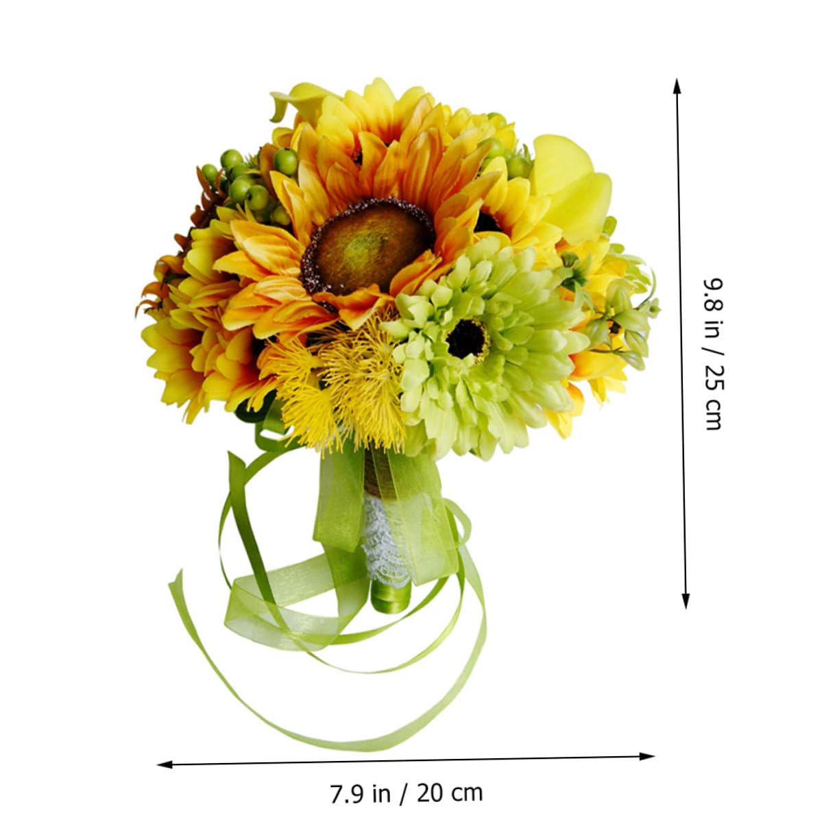 Künstlicher Brautstrauß Sonnenblumenstrauß Hochzeit Deko Party Fotorequisite Langlebig Pflegeleicht