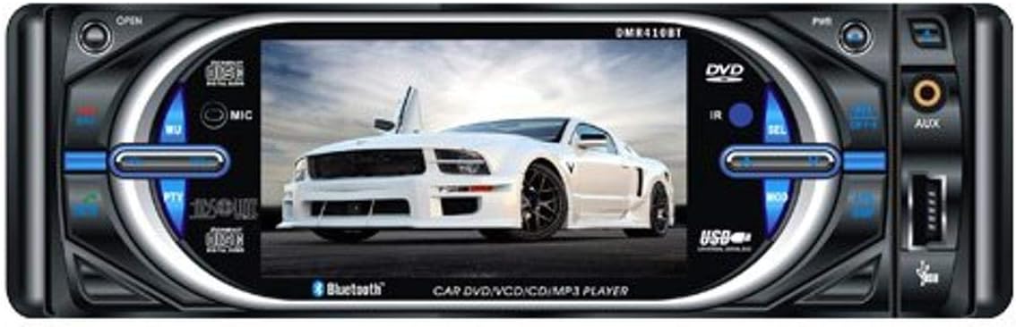 Absolute DMR410T 4-Inch DVD/VCD/MPEG4/MP3/CD-R/CD-RW TFT Color Monitor Flip-Down Detachable Front Panel, TFT Screen