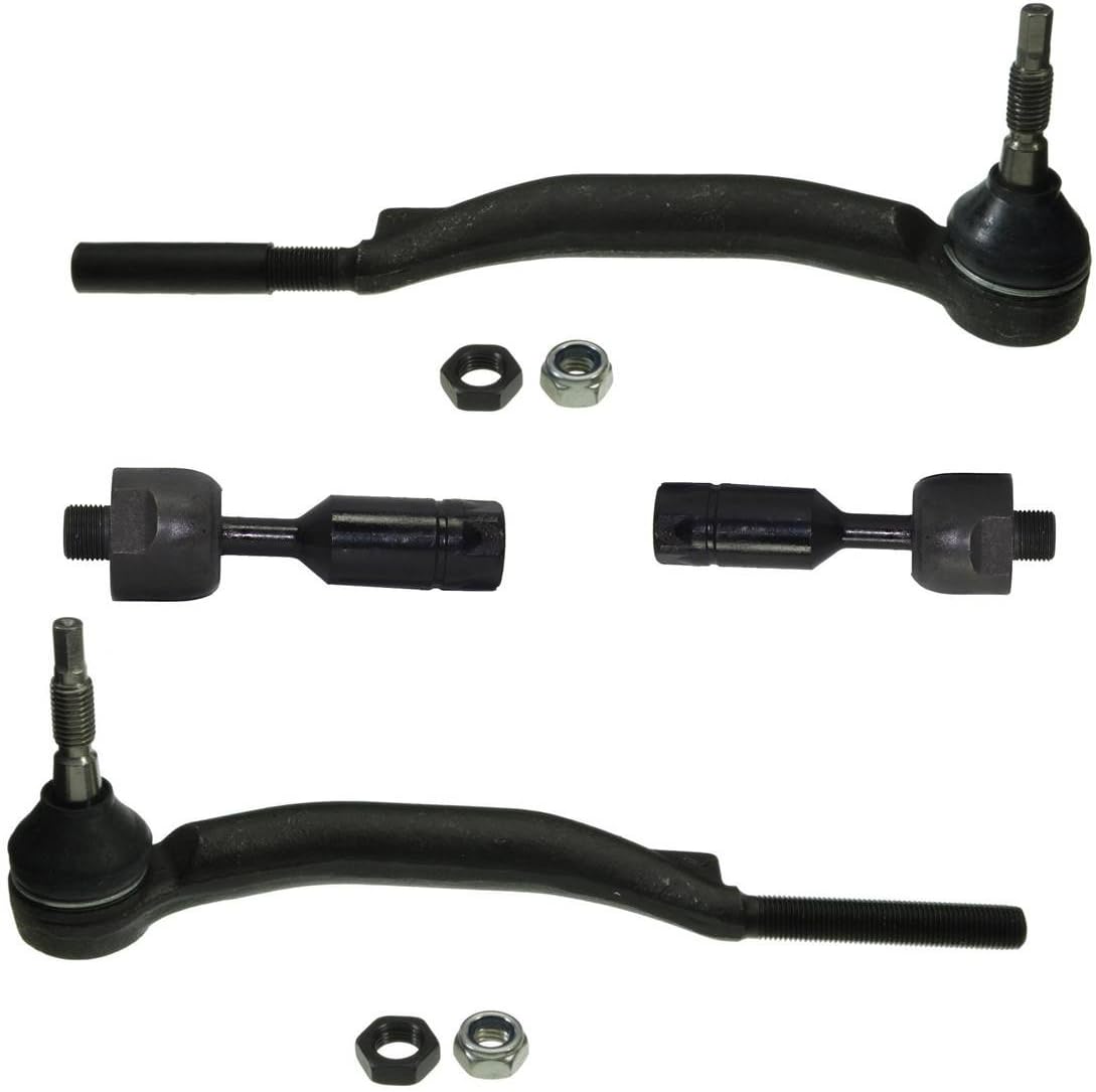 PartsW - New Passenger & Driver Tie Rod Ends 2 Inner + 2 Outer Steering Kit w/14mm Threads Fits Chevrolet Trailblazer/GMC Envoy/