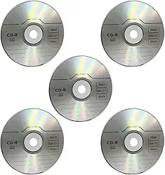 Pacote com 5 discos CD-R em branco (superfície prateada) – CDs graváveis de 80 minutos de 700 MB com grande bolsa de armazenamento PP, para dados/música/fotos, compatível com velocidade 52X