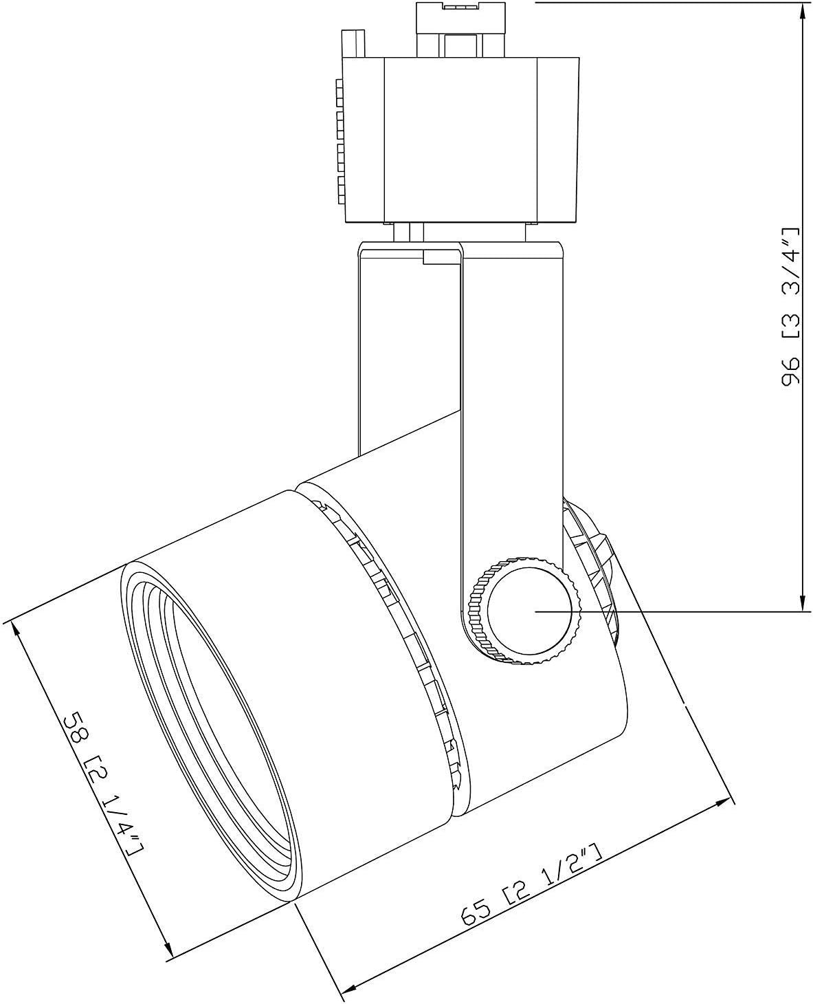CLOUDY BAY 8W dimmable LED Track Light Head,CRI 90+ Day Light 5000K,Adjustable Tilt Angle Track Lighting Fixture,40° Angle for Accent Retail,Black Finish Halo Type - 3 Pack