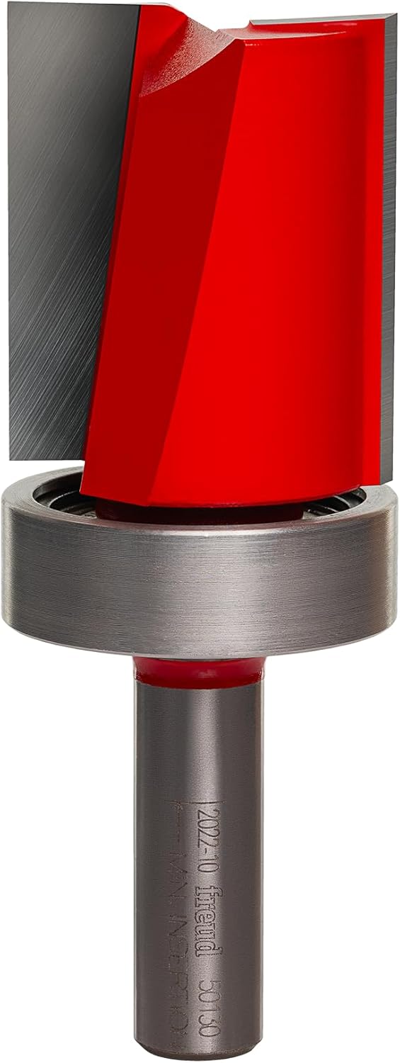 Freud 50-130: 1-1/2" (Dia.) Top Bearing Flush Trim Bit with 1/2" Shank
