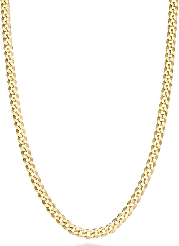 Collar de cadena de eslabones cubanos de 3,5 mm de plata de ley 925 y oro de 18 quilates