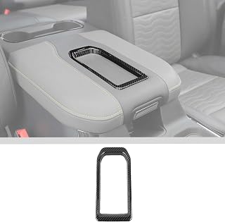 JWWY Armrest Center Console Cover Trim for 2019-2023+ Chevy Silverado GMC Sierra,2020-2023+Suburban,2021-2023+Tahoe GMC Yukon,Carbon Fiber Interior Accessories