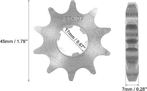Miniatura 2 de F FIERCE CYCLE 428 Cadena 10T 0.669 in motocicleta piñón de motor delantero tono titanio para ATV UTV 110cc 125cc 140cc 150cc 160cc motor