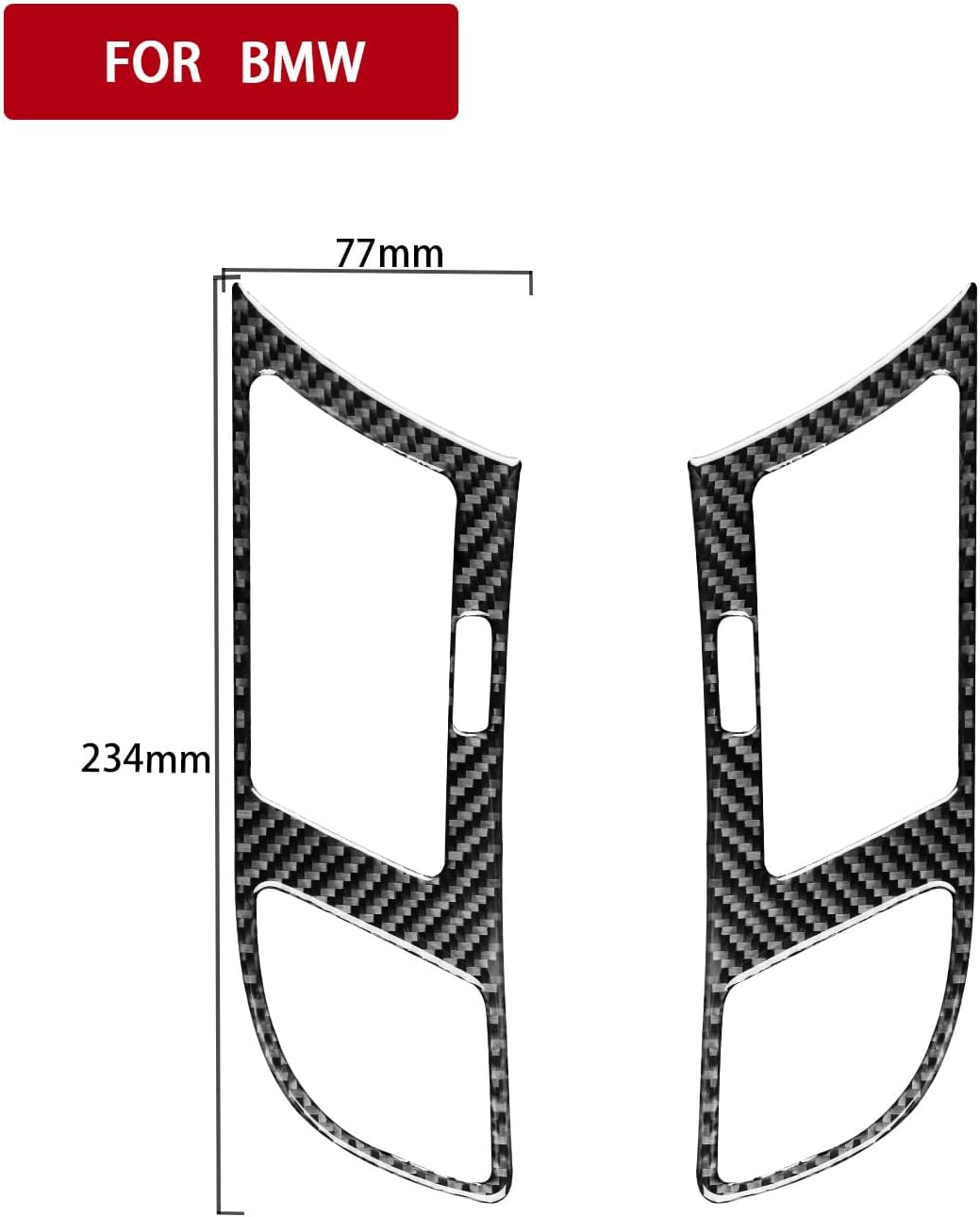Carbon Fiber PC Vinyl Cover Trim Sticker Accessories Decoration Compatible with BMW 3 Series E39 1998-2003 Black (Speaker Sound Frame 03)