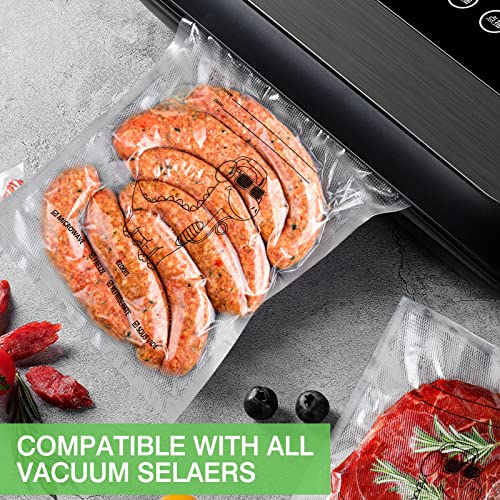 Ezdoit Vacuum Sealer Bags Commercial Grade For Food Saver, Food Sealer Bags Bpa Free, Heavy Duty, Food Vac Bags For Storage Meal Prep Or Sous Vide 100 Pack (8'' X12'') #TOP3