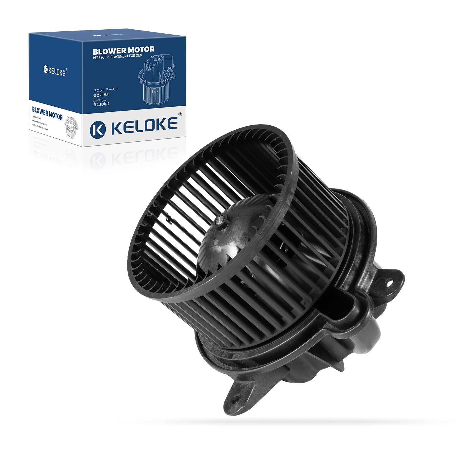 KELOKE Front HVAC Heater Blower Motor Fan Compatible with Jeep | 1997-2001 Cherokee, Wrangler, Sport Utility, with Fan Cage, Replace# 700095 4886150AA PM6002