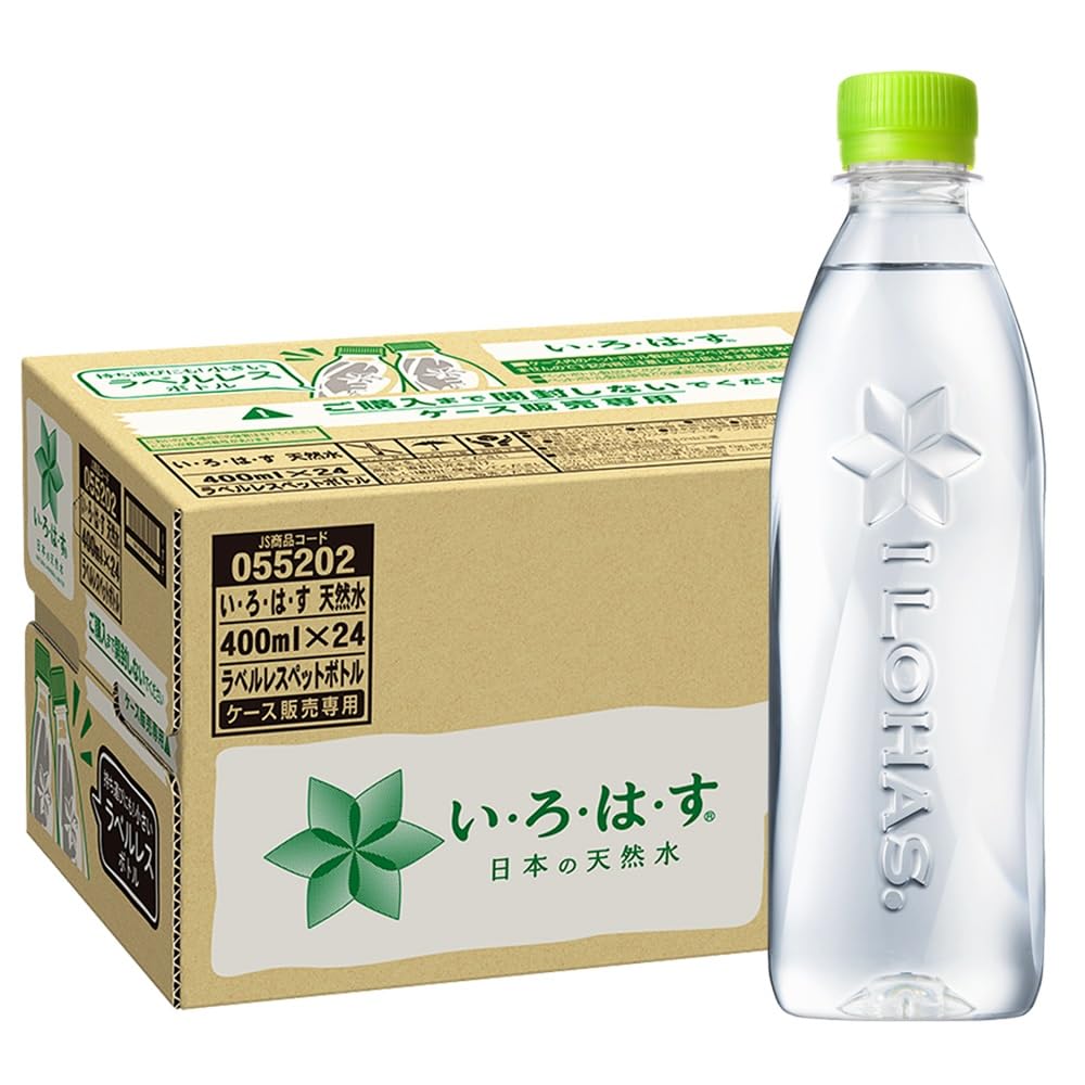 [小容量] い・ろ・は・す 天然水 400ml PET ラベルレス ×24本