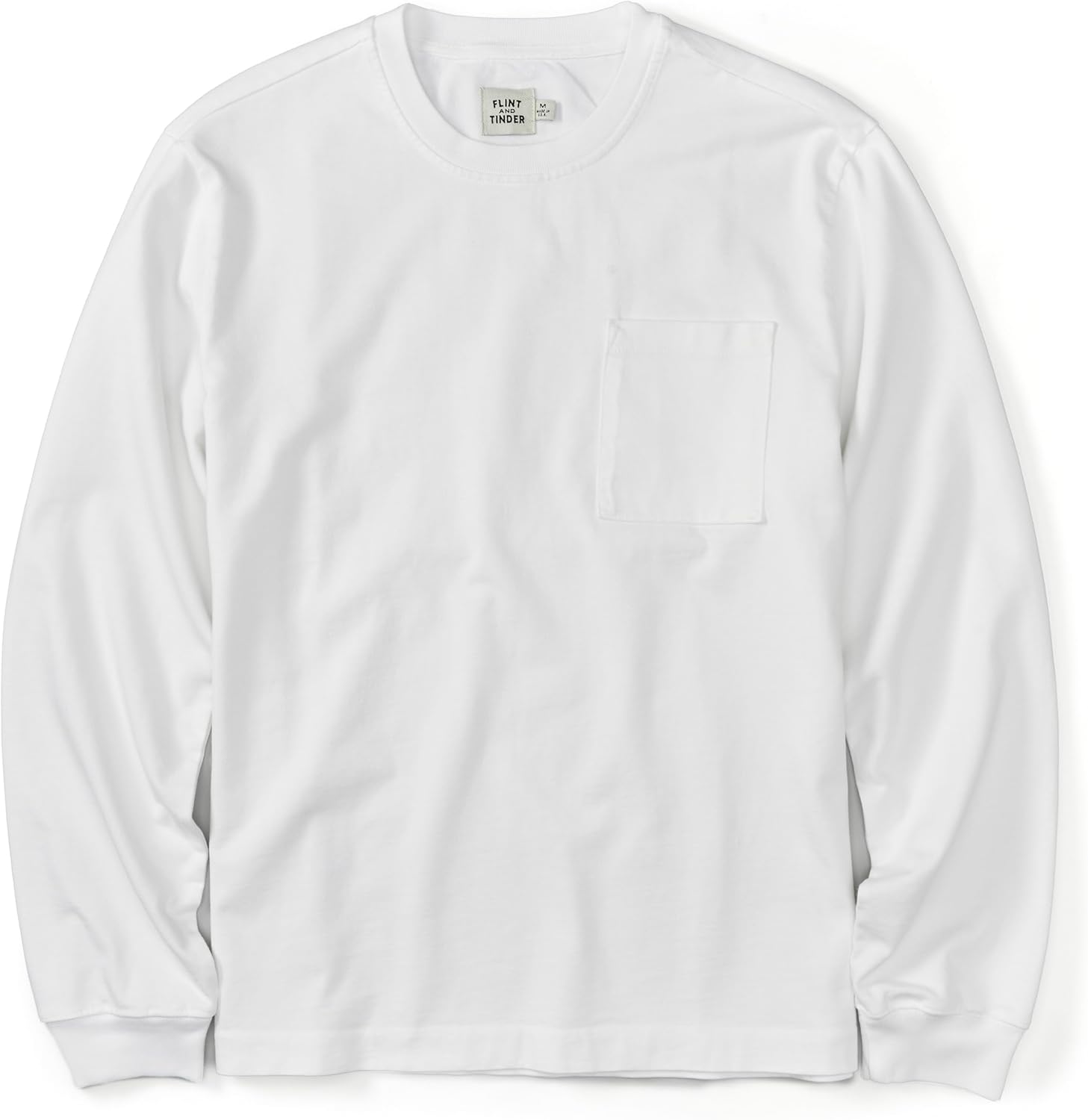 Huckberry Flint and Tinder American Heavyweight Pocket Longsleeve T-Shirt, Mens Shirt