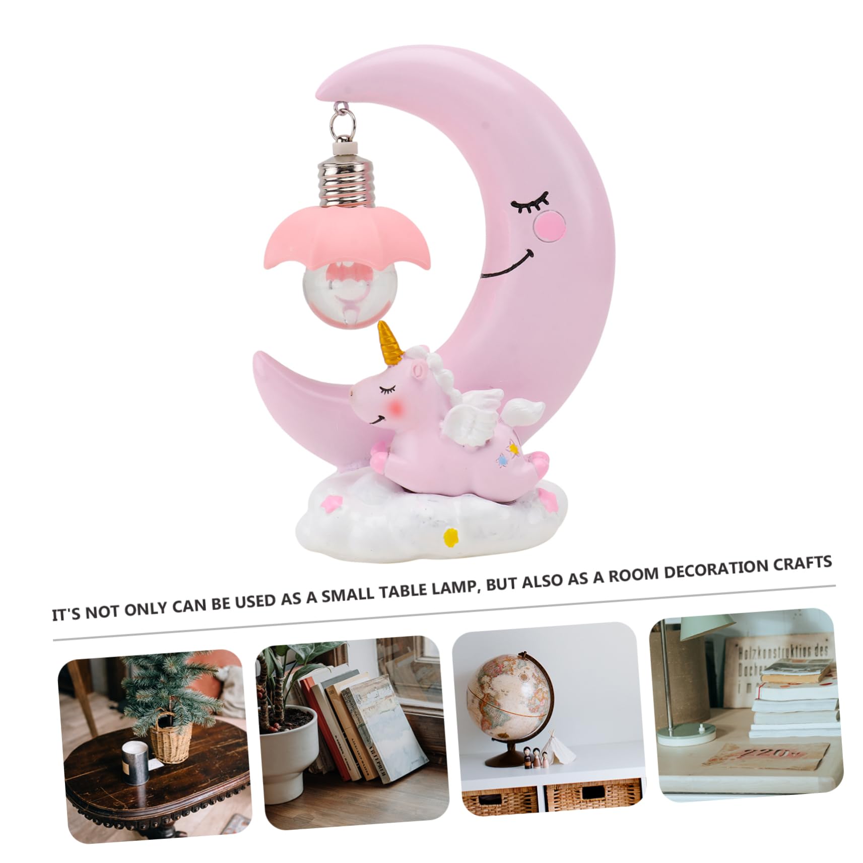 WOONEKY Lámpara De Noche De Resina Con Diseño De y Decoración Encantadora Para Mesita De Noche Liviana y Duradera Para Habitación Infantil y Regalo De Cumpleaños