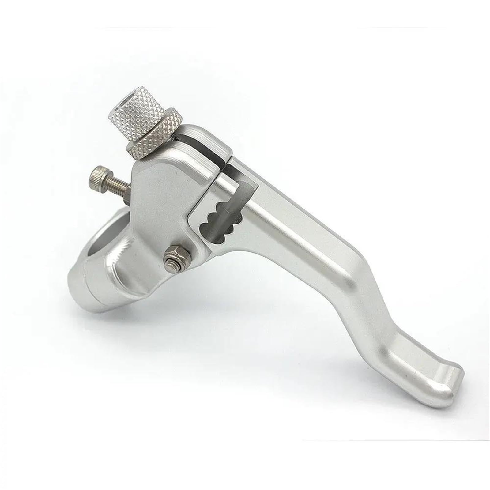 ETEKGVYVA Clutch Brake Lever Set Universal 7/8" 22mm Handlebar Motorcycle Clutch and Handbrake Short Clutch Lever Assembly(Silver)