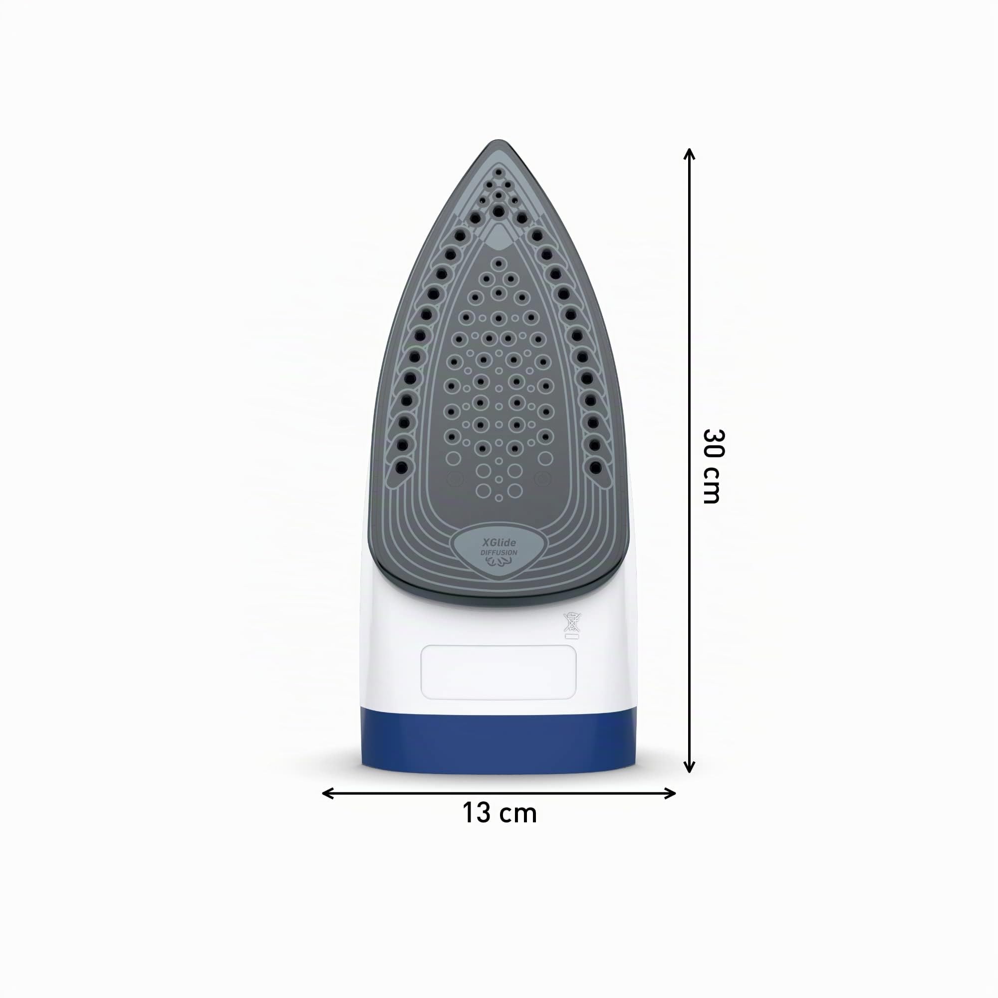 Tefal FV2838 Express Steam Plancha de vapor, 2400 W, golpe de vapor: 180 g/min, 270 ml de capacidad, calentamiento rápido y planchado eficiente, suela de cerámica, antigoteo, color azul