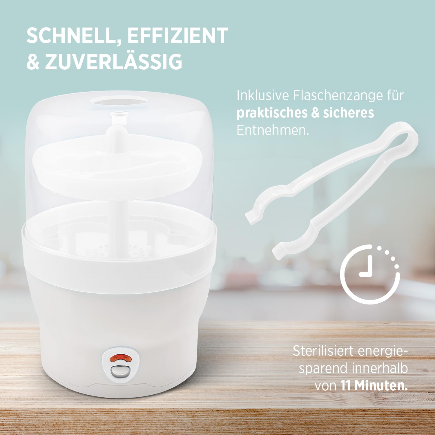 Hartig + Helling BS 29 Ton elettrico ischer sterilizzatore a vapore per fino a 6 bottiglie