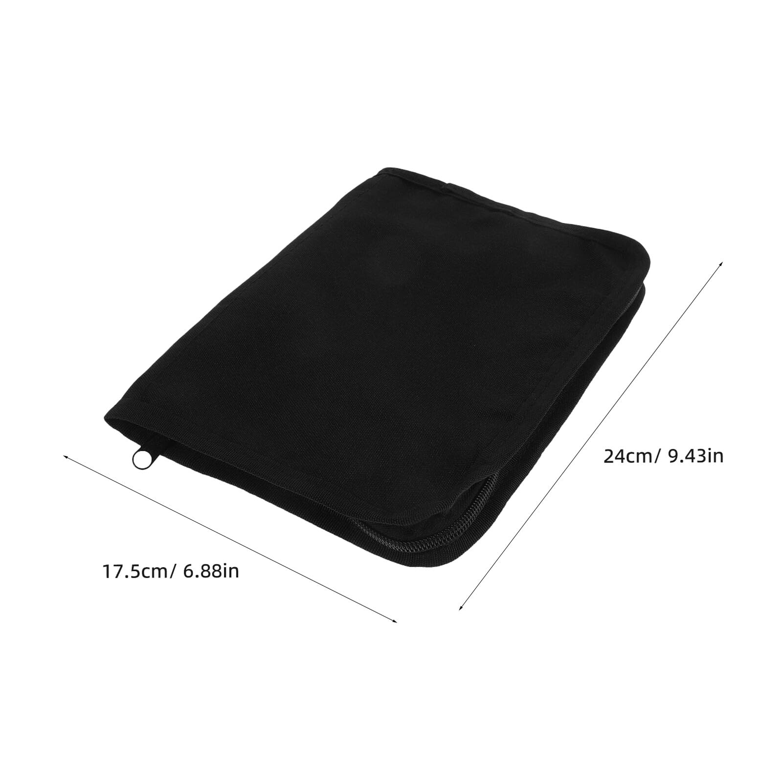 Bolsa para Documentos de Coche Organizador Portátil de Almacenamiento Multicapa Tela Oxford Negra 3 Unidades para Manual Papeles y Tarjetas de Vehículo Uso Interior
