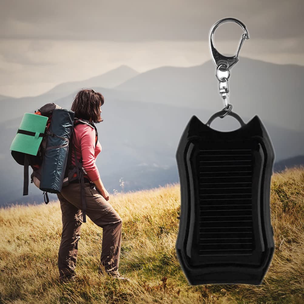 Powerbank Solaire 1200 mAh Chargeur Porte-clés pour Chargeur Solaire à Tête de Pelouse Mini Portable Porte-clés Mobile Solar Power Bank avec lumières LED