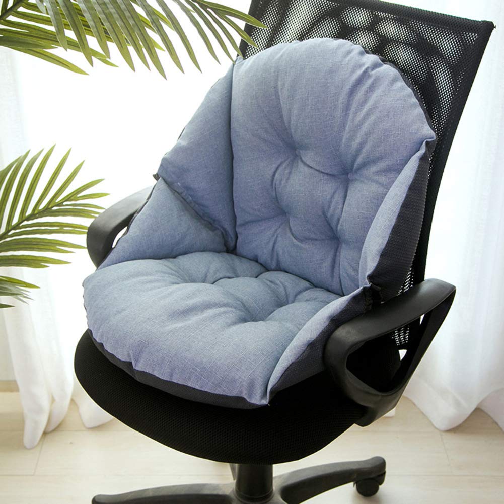 Lumbar Support Chair Cushion,soft Chaise Lounge Cushion Linen Cotton Seat Cushion Car Seat Back Cushion Not-slip Dining Chair Pads-blue 40x23x48cm(16x9x19in)