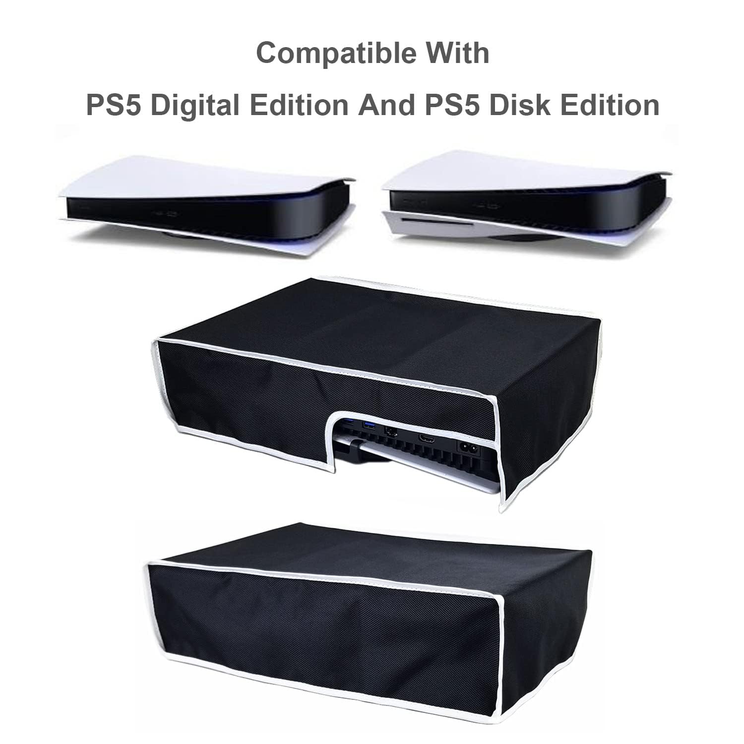 New World Horizontal Dust Cover for PS5 Console Dust Guard with Back