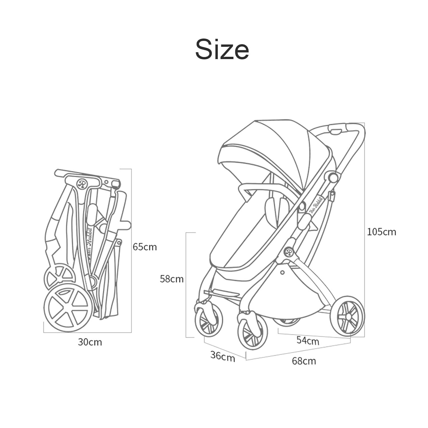 Rieort Poussettes Tandem Pliables en Alliage d'aluminium Poussette jumelle Tout-Terrain Chariot séparable Poussette Grand Espace Poussette Double