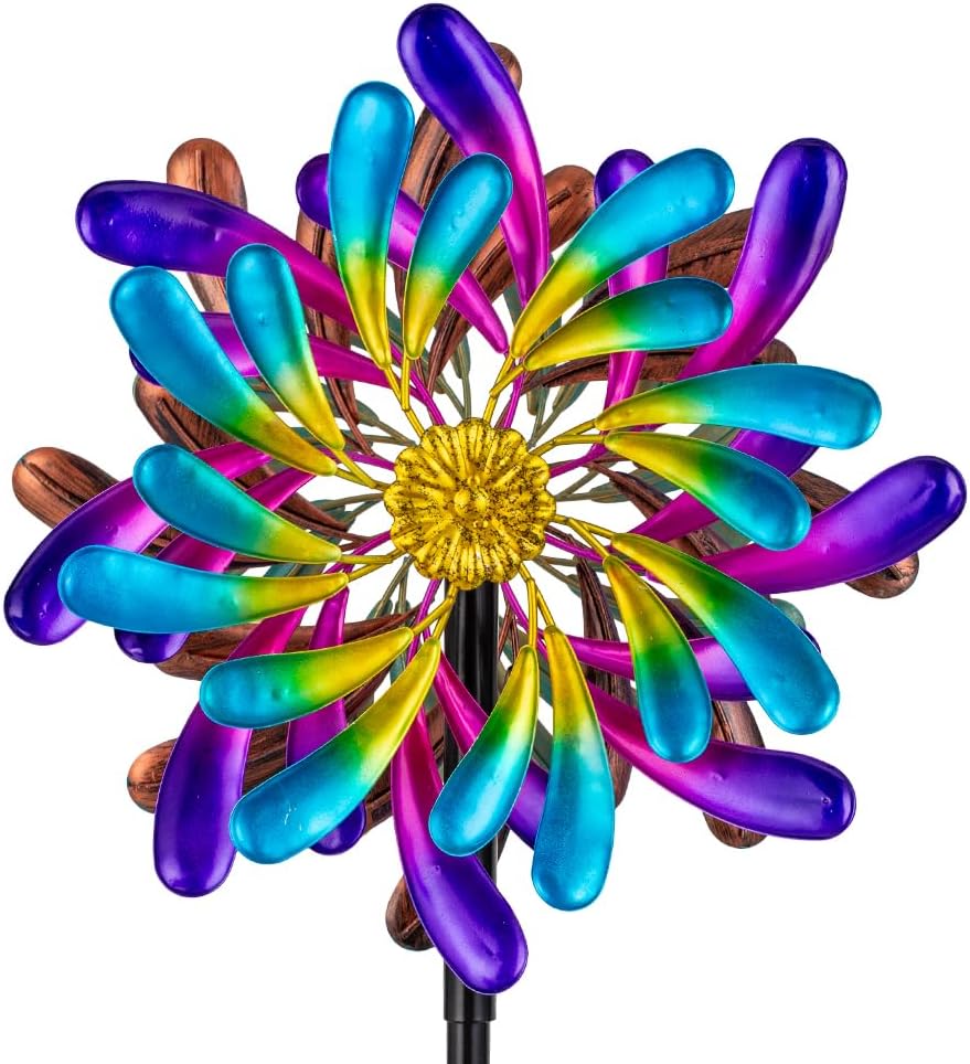 Stargarden Kinetic Wind Spinners Outdoor, 13.2 x 66 Inches Wind Spinner, Metal Windmill for Yard and Garden Decor